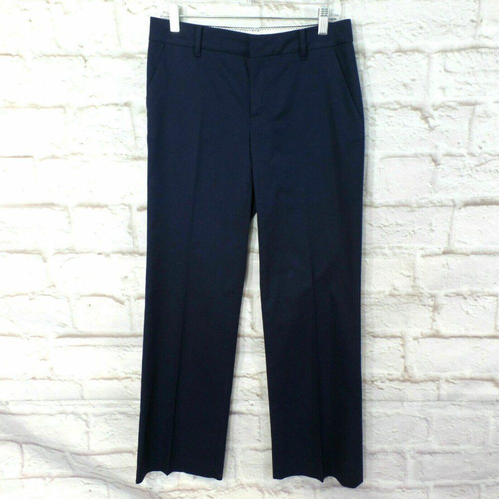 Lilly Pulitzer Mainline True Navy Stretch Cotton Trousers Pants Size: 6 $178